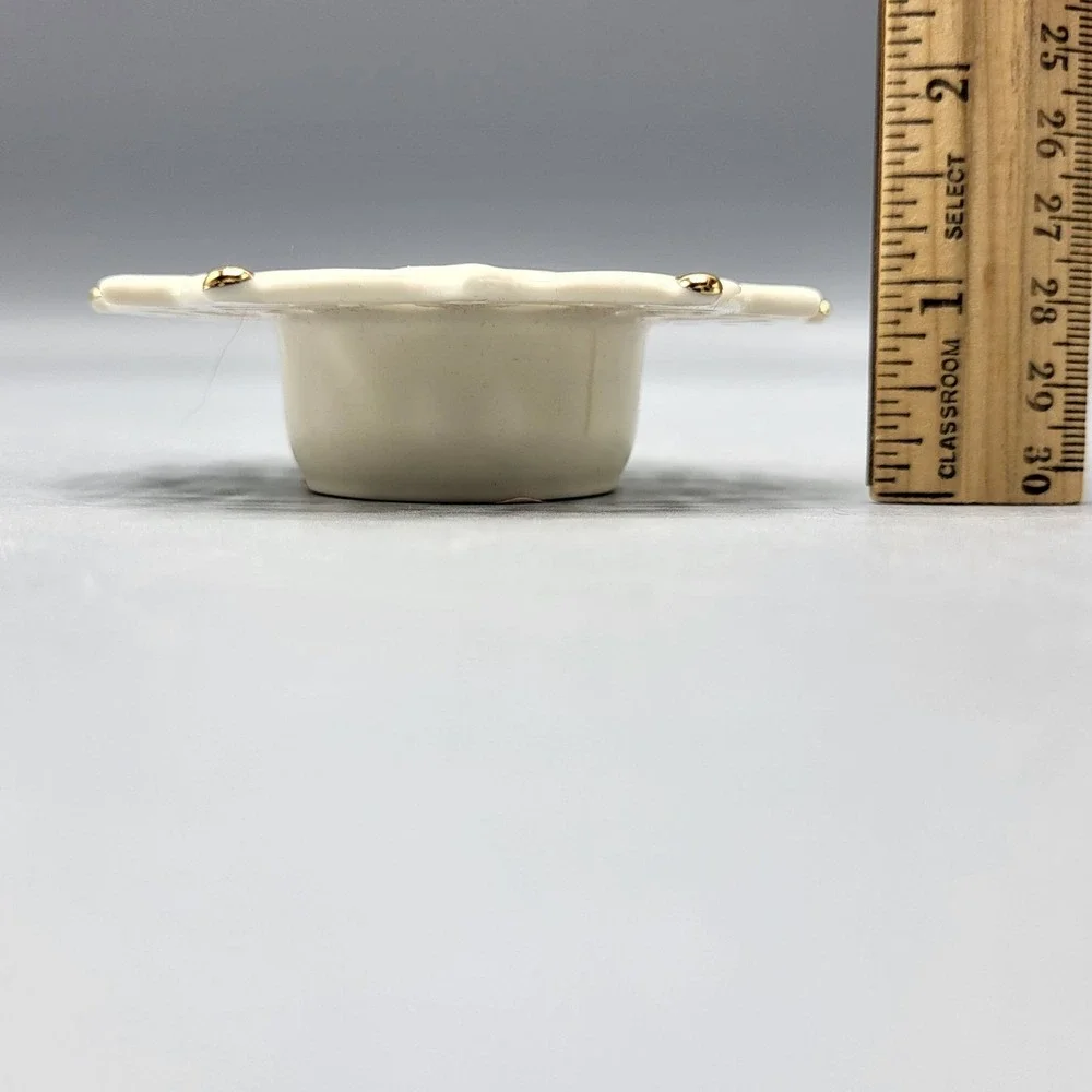 Vintage Lenox Snow Lights Porcelain Sparkle Votive Candle Holder Taiwan